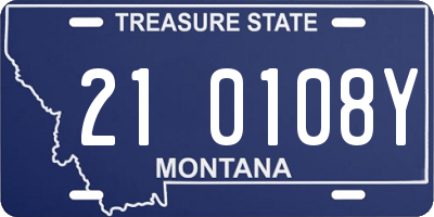 MT license plate 210108Y