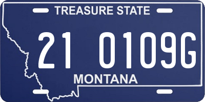 MT license plate 210109G