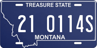 MT license plate 210114S