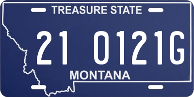MT license plate 210121G
