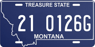MT license plate 210126G