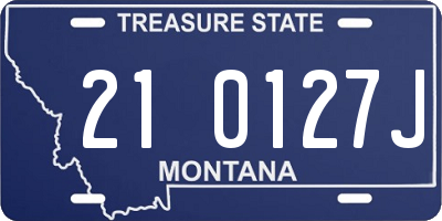 MT license plate 210127J