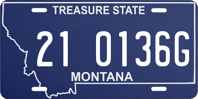 MT license plate 210136G
