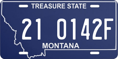MT license plate 210142F