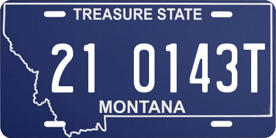 MT license plate 210143T