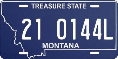 MT license plate 210144L