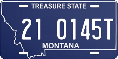 MT license plate 210145T