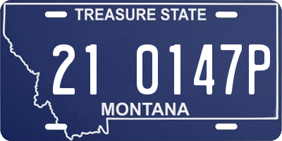 MT license plate 210147P