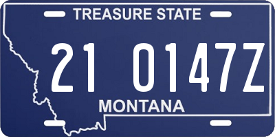 MT license plate 210147Z