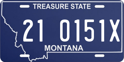 MT license plate 210151X