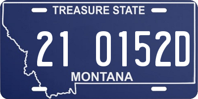 MT license plate 210152D