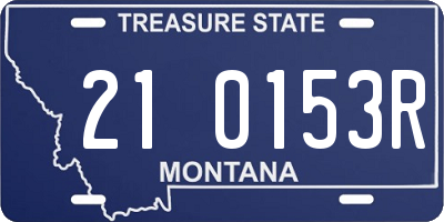 MT license plate 210153R