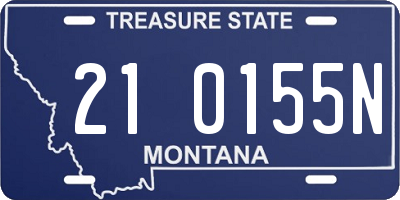 MT license plate 210155N