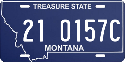 MT license plate 210157C