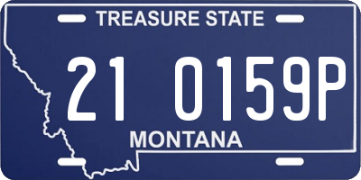 MT license plate 210159P