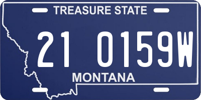 MT license plate 210159W