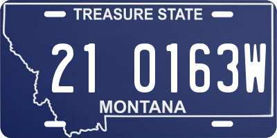 MT license plate 210163W