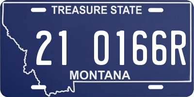 MT license plate 210166R