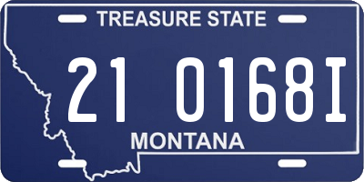 MT license plate 210168I