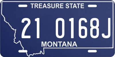 MT license plate 210168J
