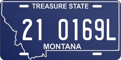 MT license plate 210169L