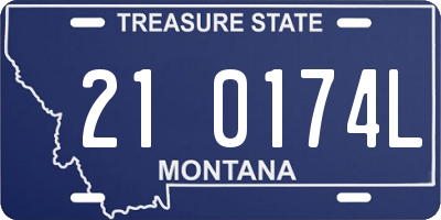 MT license plate 210174L