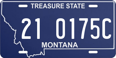 MT license plate 210175C