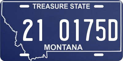 MT license plate 210175D