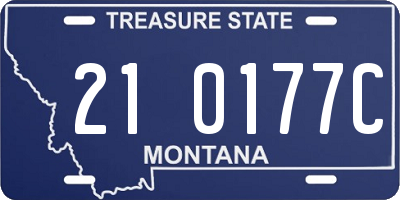 MT license plate 210177C