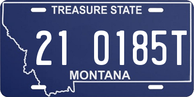 MT license plate 210185T