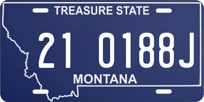 MT license plate 210188J
