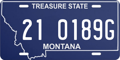 MT license plate 210189G