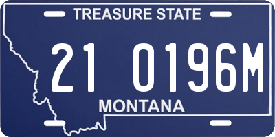 MT license plate 210196M
