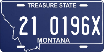 MT license plate 210196X