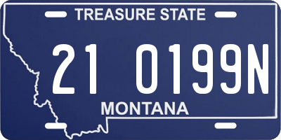 MT license plate 210199N