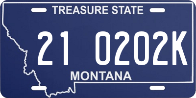 MT license plate 210202K