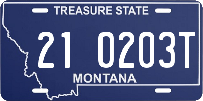 MT license plate 210203T