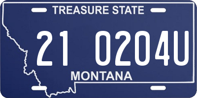 MT license plate 210204U