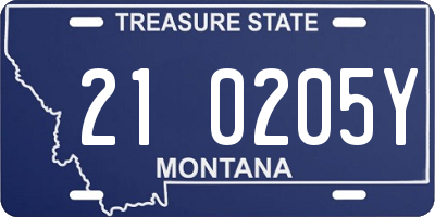 MT license plate 210205Y