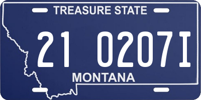 MT license plate 210207I