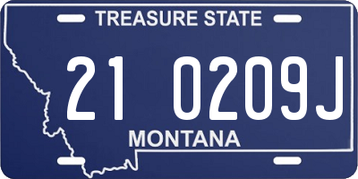 MT license plate 210209J