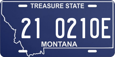 MT license plate 210210E