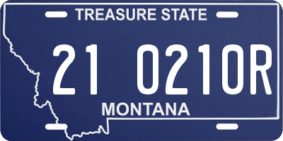 MT license plate 210210R