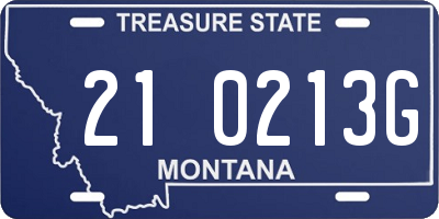 MT license plate 210213G
