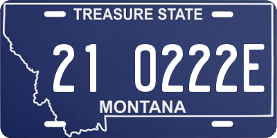 MT license plate 210222E