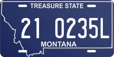 MT license plate 210235L