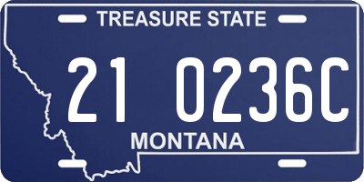 MT license plate 210236C