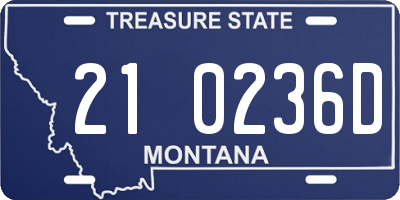MT license plate 210236D