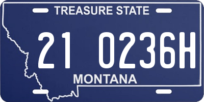 MT license plate 210236H