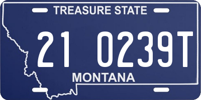 MT license plate 210239T